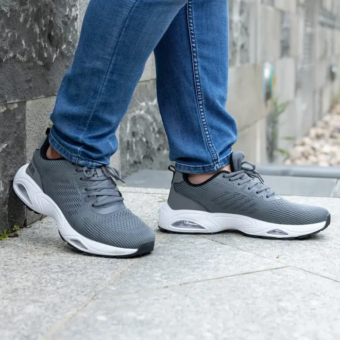 Men's Breathable Running Shoes - Dark Grey - Image 2