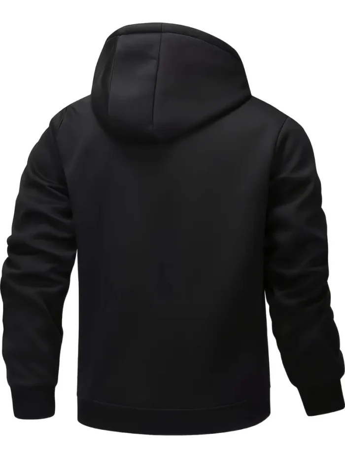 Men's Stylish Fleece-Lined Hooded Jacket - Image 2