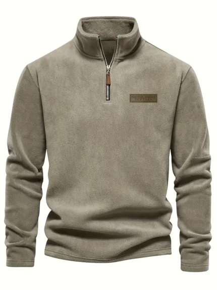 Men's Fleece-Lined Half-Zip Sweatshirt
