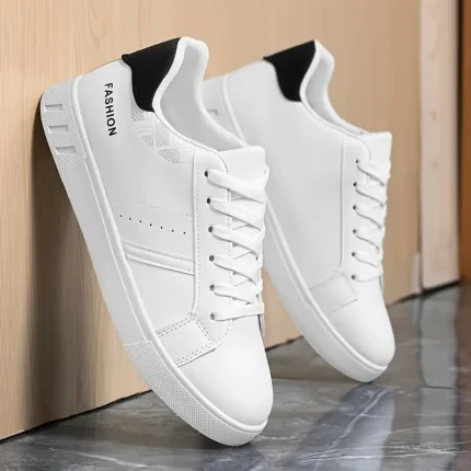 Men's Lightweight Lace-Up Sneakers - White